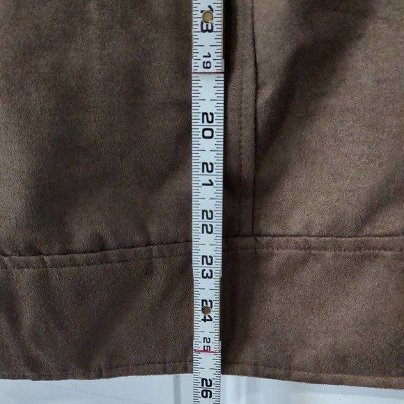 NWT F Collection Ferrari Vegan Leather Brown Hooded Bomber Jacket Wmns SzL T101 - Picture 5 of 9